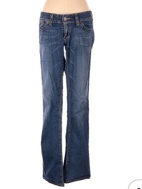Ag Adriano Goldschmied Medium Wash Low Rise Flare Jeans